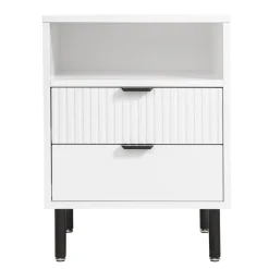 Dzieci Szafka nocna ryflowana z 2 szufladami WAVE