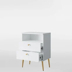 Szafki Nocne|Szafki|inny Szafka nocna wysoka biała HIGH