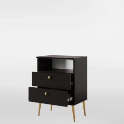 inny Szafka nocna wysoka czarna HIGH