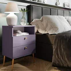 Szafki Nocne|Szafki|inny Szafka nocna wysoka fioletowa HIGH