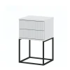 Szafki Nocne|Szafki| Szafka nocna z 2 szufladami biała NOTTE