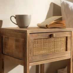 inny Szafka nocna z plecionką wiedeńską CENERE