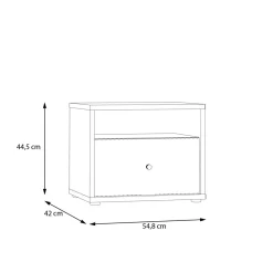 Szafki Nocne|Szafki|FORTE Szafka nocna z szufladą RANKIN