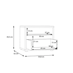 Szafki Nocne|Szafki|FORTE Szafka nocna z szufladą RANKIN