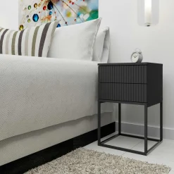 Szafka nocna z szufladami antracyt NOTTE