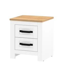 Szafki Nocne Dla Dzieci|Szafki Nocne| Szafka nocna z szufladami biała LANZETTE 2S