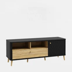 Szafki Rtv|Szafki|FORTE Szafka pod telewizor z ryflowaniem FIXSMILE 138.3 cm