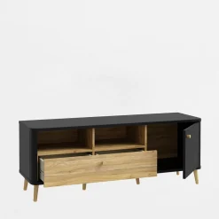 Szafki Rtv|Szafki|FORTE Szafka pod telewizor z ryflowaniem FIXSMILE 138.3 cm