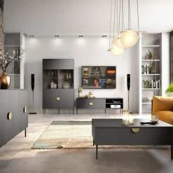 inny Szafka RTV czarna MOND 160 cm