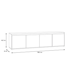 FORTE Szafka RTV 4-drzwiowa SKELPE