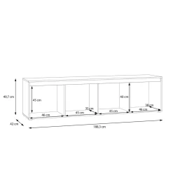 FORTE Szafka RTV 4-drzwiowa SKELPE