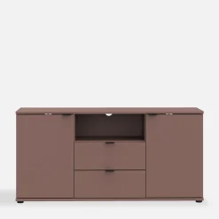 Szafki Rtv|Szafki|FORTE Szafka RTV 2-drzwiowa z szufladami i wnęką GANYMEDE ceglasty