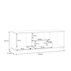 FORTE Szafka RTV GANYMEDE jasny beż