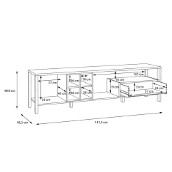 Szafki Rtv|Szafki|FORTE Szafka RTV industrialna szeroka HIGH ROCK