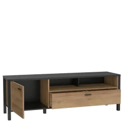 FORTE Szafka RTV industrialna z szufladą i półką HIGH ROCK