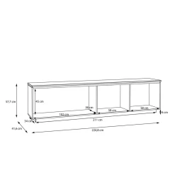 Szafki Rtv|Szafki|FORTE Szafka RTV LOUOTO 224,8 cm