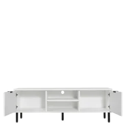 Szafka RTV ryflowana biała WAVE