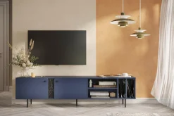 LENART Szafka RTV szeroka granatowa LIV