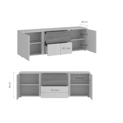 inny Szafka RTV z 2 szufladami HAMM