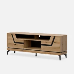 Szafki Rtv|Szafki|Furni Home Szafka RTV z czarnym dekorem KRIS