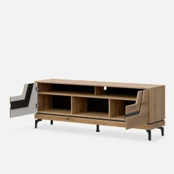 Szafki Rtv|Szafki|Furni Home Szafka RTV z czarnym dekorem KRIS