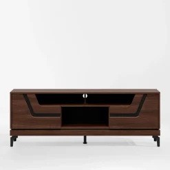 Furni Home Szafka RTV z czarnym dekorem VERO