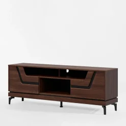 Furni Home Szafka RTV z czarnym dekorem VERO