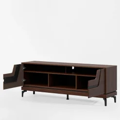 Furni Home Szafka RTV z czarnym dekorem VERO