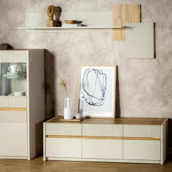 Szafki Rtv|Szafki|FORTE Szafka RTV z oświetleniem OAK SQUERE