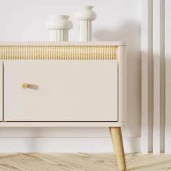 DiTrendi Szafka RTV z oświetleniem LORENA 155 cm kaszmir