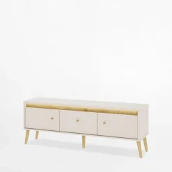 DiTrendi Szafka RTV z oświetleniem LORENA 155 cm kaszmir