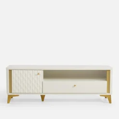 Szafki Rtv|Szafki|FORTE Szafka RTV z oświetleniem FORREST HILLS 140,4 cm