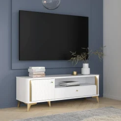 Szafki Rtv|Szafki|FORTE Szafka RTV z oświetleniem FORREST HILLS 140,4 cm