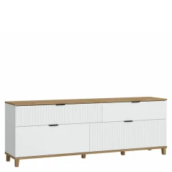 Szafka RTV z ryflowanym frontem PLISSEE 183,8 cm