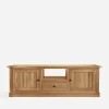 Szafki Rtv|inny Szafka RTV z szufladą lite drewno STELLA dąb naturalny