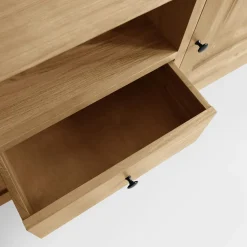 Szafki Rtv|inny Szafka RTV z szufladą lite drewno STELLA dąb naturalny