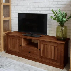 inny Szafka RTV z szufladą lite drewno STELLA dąb koniakowy