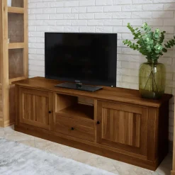 inny Szafka RTV z szufladą lite drewno STELLA dąb rustykalny