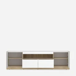 inny Szafka RTV z szufladami CALIMA dąb cremona biała