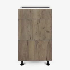 Szafka stojąca z szufladami BASIC PLUS BP/D45SR3 dark rockfort hickory