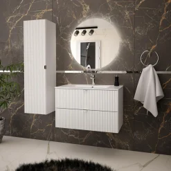 inny Szafka umywalkowa biały mat BELT 80 cm