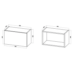 Szafki Kuchenne| Szafka wisząca BASIC PLUS BP/G60O dark rockfort hickory