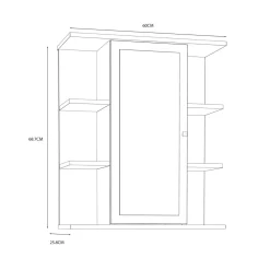 Szafki Łazienkowe|Szafki, Słupki I Półki Łazienkowe|FORTE Szafka wisząca z lustrem IPSARION
