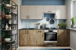 Szafka wisząca z witryną BASIC PLUS BP/G60W dark rockfort hickory