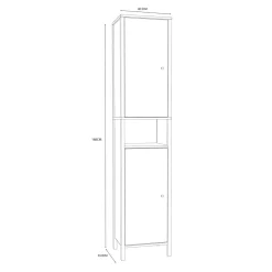 FORTE Szafka wysoka do łazienki IPSARION