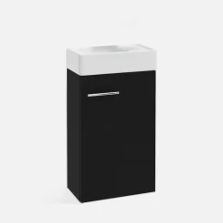 Szafki Umywalkowe|Szafki Umywalkowe|inny Szafka z umywalką czarna KIM 40 cm