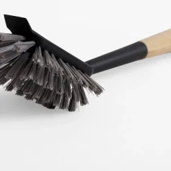 Akcesoria Do Sprzątania|inny Szczotka do mycia naczyń czarna z bambusowym uchwytem