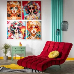 Werdomo Szezlong pikowany bordowy DELPHI 120