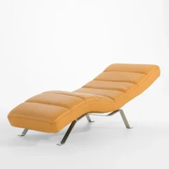 Szezlongi|Trend Line Szezlong skórzany musztardowy SWING