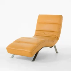 Szezlongi|Trend Line Szezlong skórzany musztardowy SWING